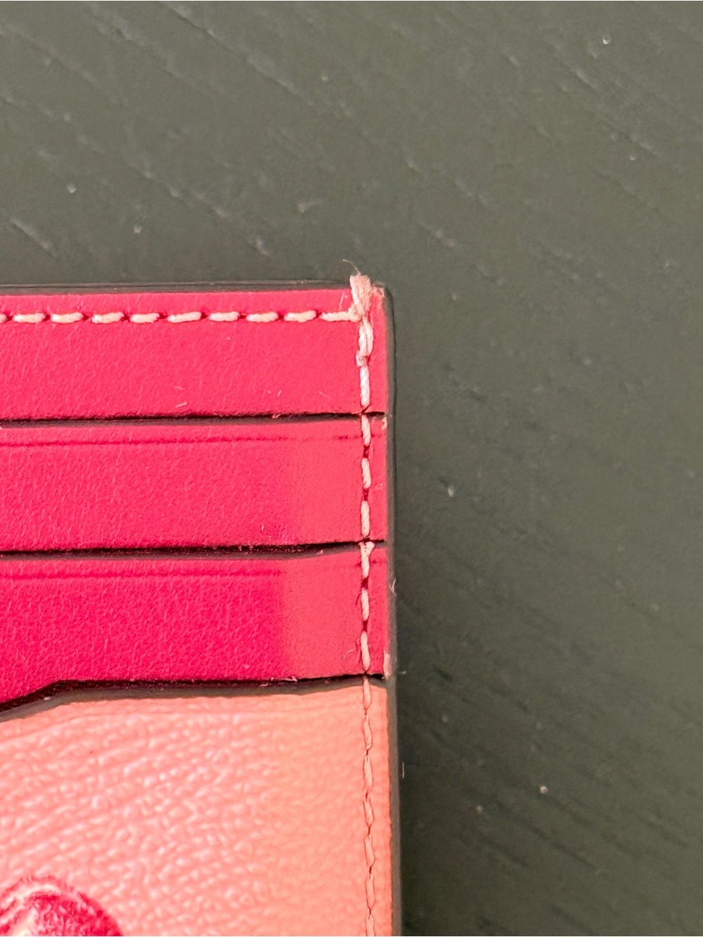 Coach Cherry Print Polished Pebble Leather ID Card Case Wallet - Picture 6 of 8